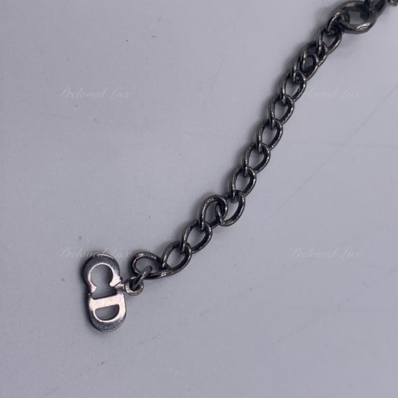 Authentic Dior Logo Metallic Black Bracelet - Picture 6 of 15
